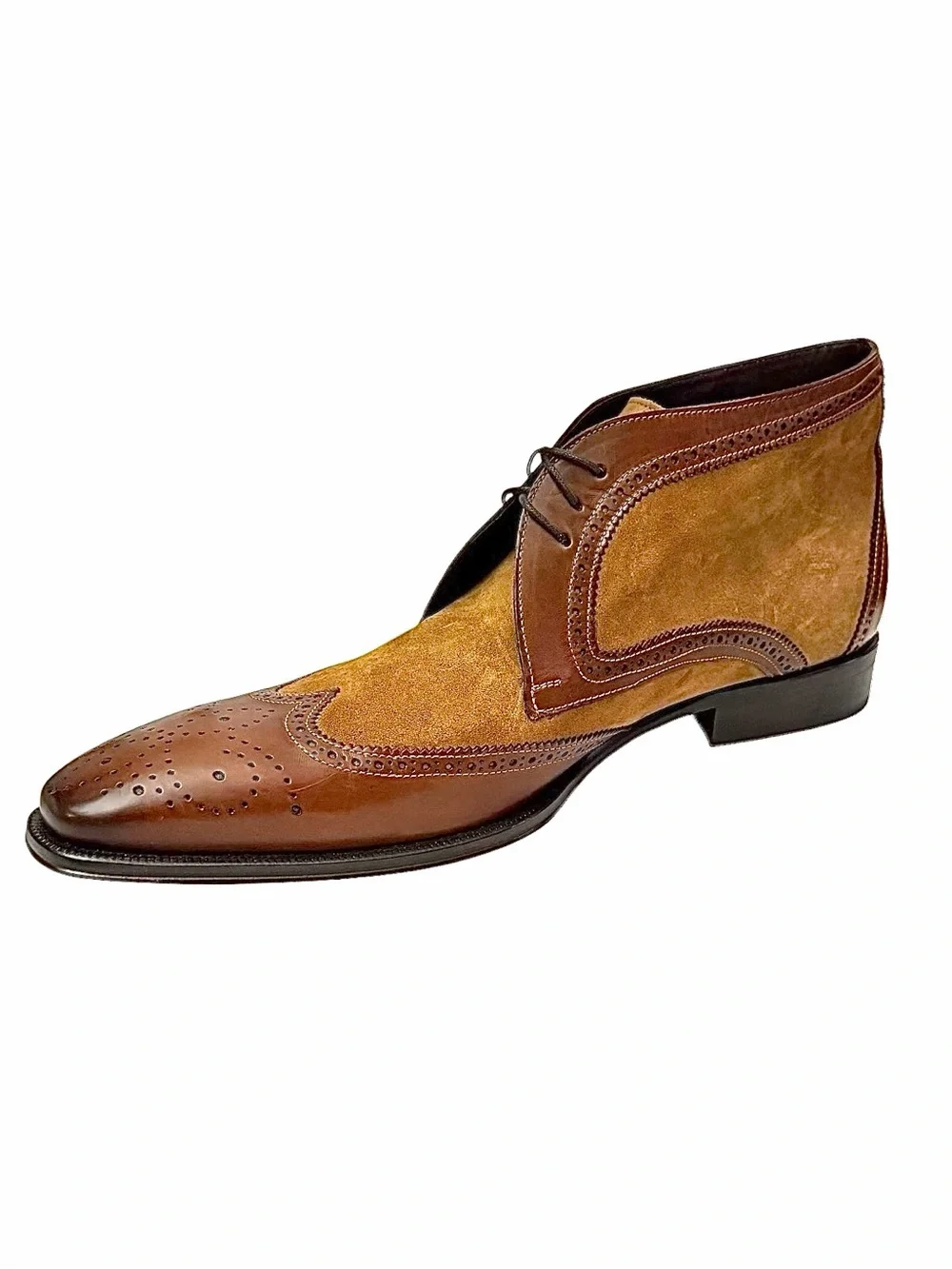 Mezlan Lorens “Joel” Brogue Chukka Boots Men’s Size 11.5 Made in Spain
